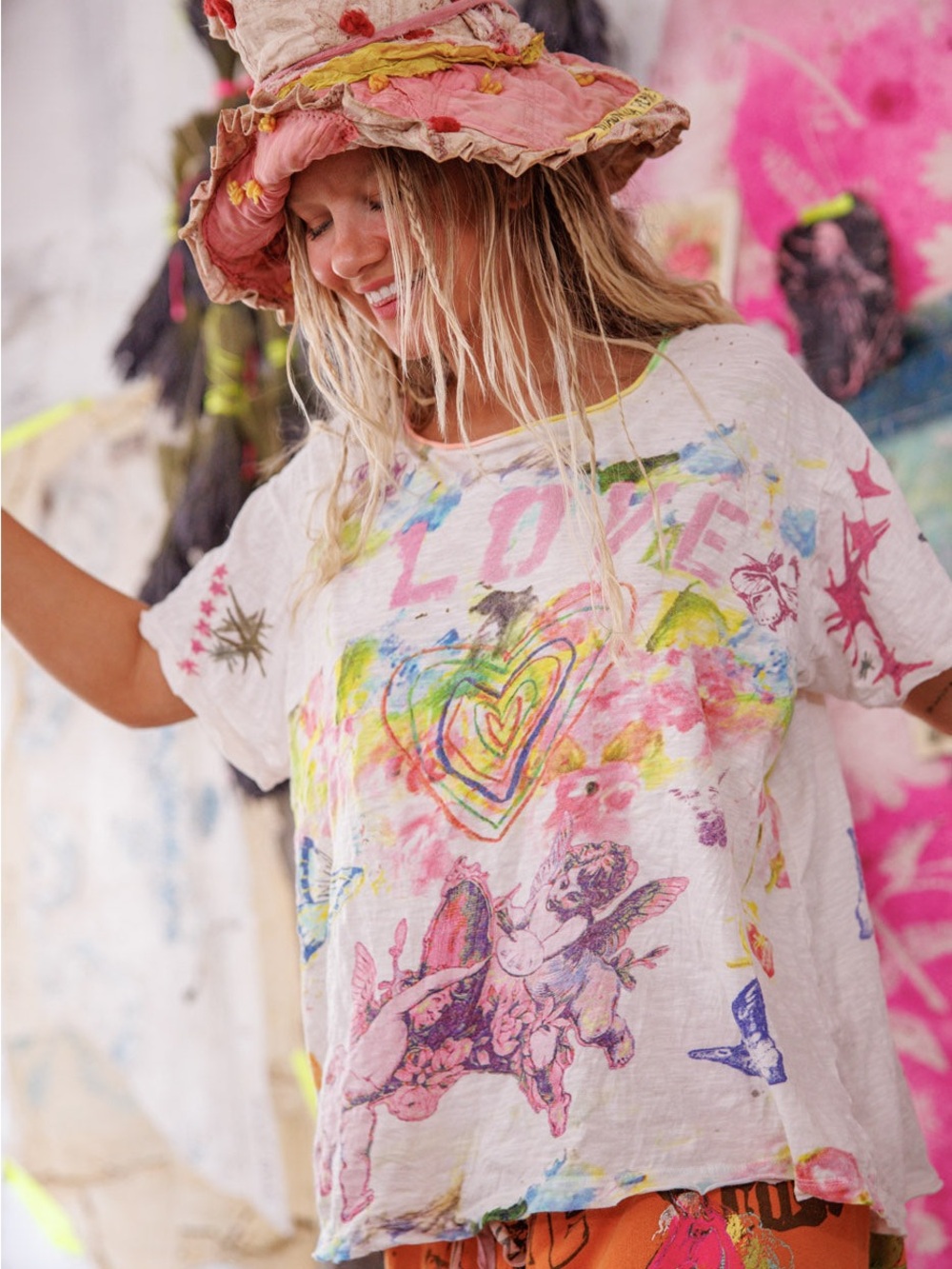 Magnolia Pearl Painting Clouds Tee NWT OS SOLD OUT